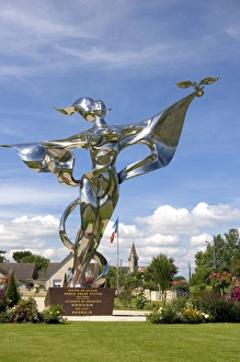 World Peace Statue at Grandcamp-Maisy in the region of Basse-Normandie, France World Peace Statue at Grandcamp-Maisy in the region of Basse-Normandie, France