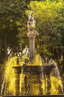 Zocalo Plaza, Puebla, Mexico. Fountain built in 1777 Zocalo Plaza, Puebla, Mexico. Fountain built in 1777
