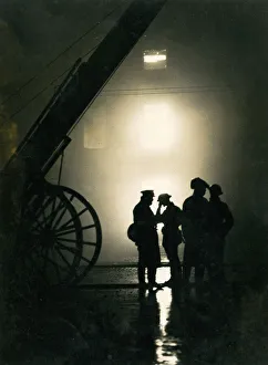 Firefighters standing by during the Blitz, London in WWII LFB150 Firefighters standing by during the Blitz, London in WWII LFB150