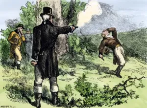 Alexander Hamilton Prints: Alexander Hamilton Print, Duel with Aaron Burr, 1804