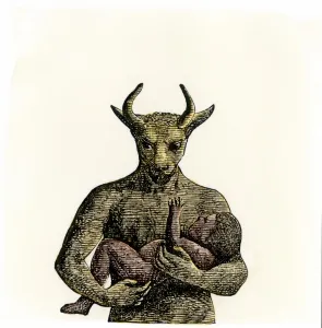Print of Baal Holding an Infant