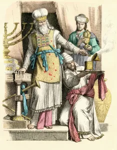 Ancient Jewish High Priest and Levite Print