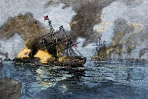 Battle of Mobile Bay, Civil War, 1864 Battle of Mobile Bay, Civil War, 1864