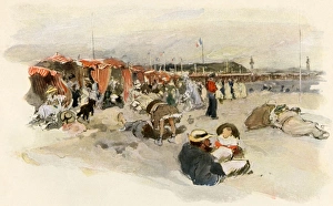 Beach at Trouville-sur-Mer, France Beach at Trouville-sur-Mer, France