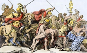 Combat around the body of Patrocles in the Trojan War Combat around the body of Patrocles in the Trojan War