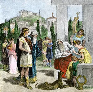 Discussions in ancient Athens, circa 400 BC Discussions in ancient Athens, circa 400 BC