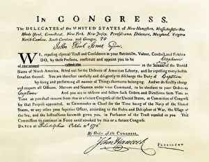 Document commissioning John Paul Jones as a US Navy captain Document commissioning John Paul Jones as a US Navy captain