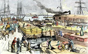 Erie Canal boats wintering in New York harbor Erie Canal boats wintering in New York harbor