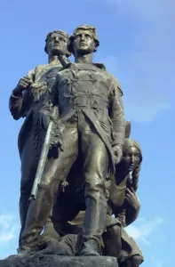 Images Dated 2002: Bronze Statue Print of Lewis and Clark with Sacagawea