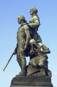 Images Dated 2002: Bronze Statue Print of Lewis and Clark with Sacagawea