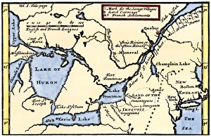 French map of the Great Lakes, 1703 French map of the Great Lakes, 1703
