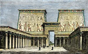 Great temple at Thebes, ancient Egypt Great temple at Thebes, ancient Egypt