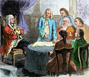 King Charles II granting a charter to Connecticut colonists King Charles II granting a charter to Connecticut colonists