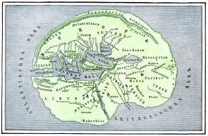 Map Prints: Herodotus Flat Earth Map Print