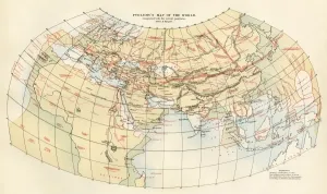 Map Prints: 19th Century Print of Ptolemy's Map