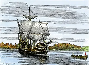 Mayflower passengers landing at Plymouth, 1620 Mayflower passengers landing at Plymouth, 1620