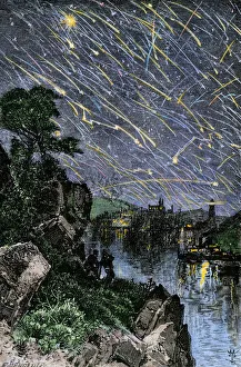 Meteor shower over the Mississippi River, 1833 Meteor shower over the Mississippi River, 1833