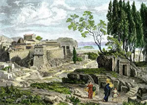 Mycenae in ancient Greece, circa 1400 BC Mycenae in ancient Greece, circa 1400 BC