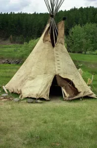 Buffalo-Hide Sioux Tepee Print