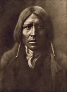 Prints of A Jicarilla Apache brave, 1904. Printed reproduction of a photograph by Edward Curtis Edward Curtis Prints: Edward Curtis Print: Young Apache Man, 1904