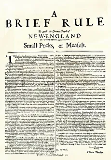 Smallpox treatment document, New England, 1677 Smallpox treatment document, New England, 1677