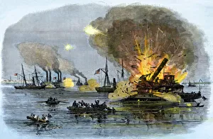 Union gunboats sunk in Galveston Bay, 1863 Union gunboats sunk in Galveston Bay, 1863