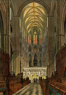 Westminster Abbey, London: Choir View. Art Prints from North