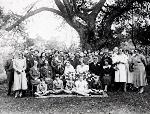 Images Dated 2012 June: Double Wedding Group Print, October 1935
