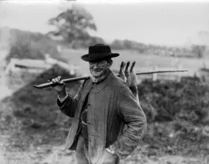 Images Dated 2004: Rabbit Catching Rabbit Catcher Print, c1931