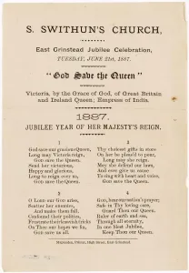 Queen Victoria Prints: Print of the Jubilee Version of God Save The Queen, 1887
