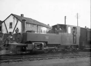 Prints of Loco Exe is seen at Pilton Yard with carriage stock. The loco is in intermediate livery which was applied between 1927/29. This line of 1ft 11.5in gauge was opened in 1898 and closed in 1935 Railway Prints: Print of Loco Exe at Pilton Yard