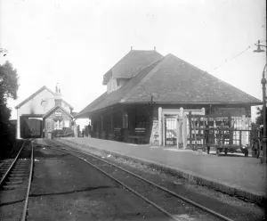 Vintage Railway Stations UK Prints: Lynton Station on the Lynton and Barnstaple Railway c. 1932