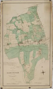 Prints of By E. and G. N. Driver, Parliament Street, London. 13.3 in. to 1m. 49 × 28 Tithe Award Map Collection West Sussex Record Office Ref No: TD/W168 West Sussex Prints: Edburton Tithe Map Print, 1842, Scale 13.3 in to 1m