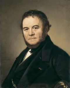 Johan Olaf Sodermarks Oil on Canvas Print of Stendhal