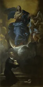 Baroque Italian Art Prints: A Theatine bishop split the Immaculate Conception