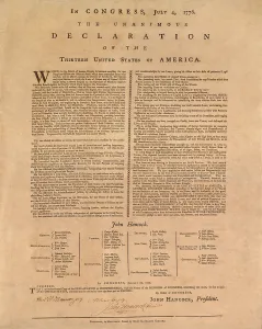 American Revolution Documents Prints: An authenticated copy of the Declaration of Independency