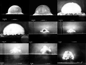 Mushroom Cloud Formation Prints: Photographic sequence of the Trinity test, the first manmade nuclear explosion