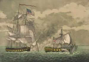 War Of 1812 Prints: War 1812. Capture of Sloop of War, HMS Java, by the Frigate USS Constitution