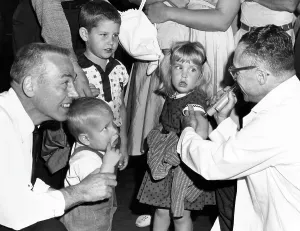 A Young Girl Receiving a Vaccine Print, circa 1960