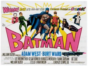 Related Image Prints: 1966 Batman Print featuring Adam West and Burt Ward