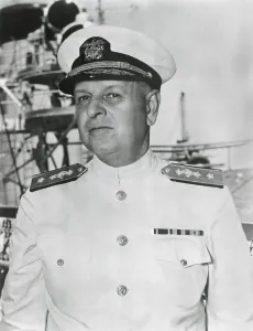 Prints of Admiral Husband Kimmel, Commander in Chief of the Pacific Fleet. Kimmel was relieved of his command ten days after the Japanese attack on Pearl Harbor on Dec. 7, 1941. (BSLOC_2013_11_133) Generals And Leader Prints: Print of Admiral Husband Kimmel