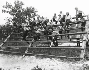 WWII Military Training Prints: U.S. Women's Army Corps nurses in basic training