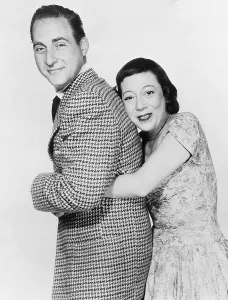 Vintage TV Comedians Prints: SID CAESAR INVITES YOU, from left: Sid Caesar, Imogene Coca, 1958