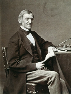(1803-1882). American philosopher and man of letters. Photographed in London in 1873 (1803-1882). American philosopher and man of letters. Photographed in London in 1873