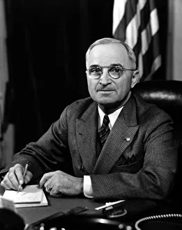 (1884-1972). 33rd President of the United States. Photographed 1945 (1884-1972). 33rd President of the United States. Photographed 1945