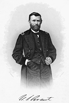 18th President of the United States. Steel engraving, c1865 18th President of the United States. Steel engraving, c1865