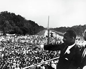 (1929-1968). American clergyman and reformer. At the March on Washington, 28 August 1963 (1929-1968). American clergyman and reformer. At the March on Washington, 28 August 1963