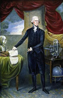 3rd President of the United States. Stipple engraving, c1801, by Cornelius Tiebout 3rd President of the United States. Stipple engraving, c1801, by Cornelius Tiebout