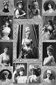 ACTRESSES, c1890. British actresses, including Alice Atherton, Violet Cameron ACTRESSES, c1890. British actresses, including Alice Atherton, Violet Cameron