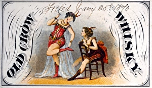 AD: WHISKEY, c1870. American advertisement for Old Crow whiskey. Lithograph, c1870 AD: WHISKEY, c1870. American advertisement for Old Crow whiskey. Lithograph, c1870